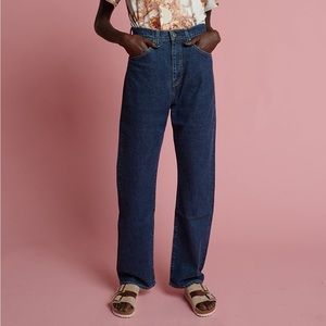 Levi’s Made & Crafted 701 Dark Wash High Rise High Waisted Straight Leg Jeans
